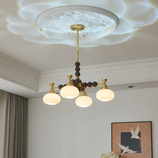 Avdorira Lustre Vintage Élégant en Laiton et Bois