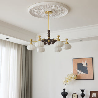 Avdorira Lustre Vintage Élégant en Laiton et Bois