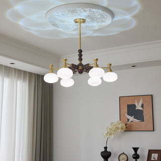 Avdorira Lustre Vintage Élégant en Laiton et Bois
