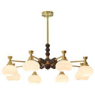 Avdorira Lustre Vintage Élégant en Laiton et Bois