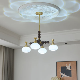 Avdorira Lustre Vintage Élégant en Laiton et Bois