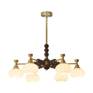 Avdorira Lustre Vintage Élégant en Laiton et Bois