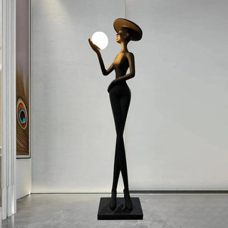 Zevinen Lampadaire Élégante Noire
