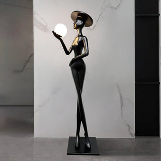 Zevinen Lampadaire Élégante Noire