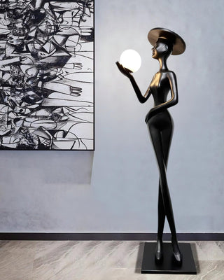 Zevinen Lampadaire Élégante Noire