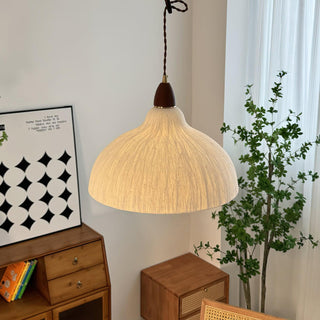 Vellara Papier & Bois Pendentif Lampe