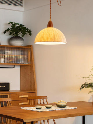 Vellara Papier & Bois Pendentif Lampe