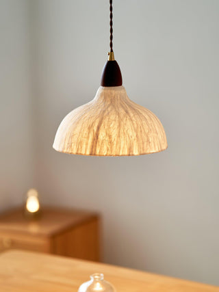 Vellara Papier & Bois Pendentif Lampe