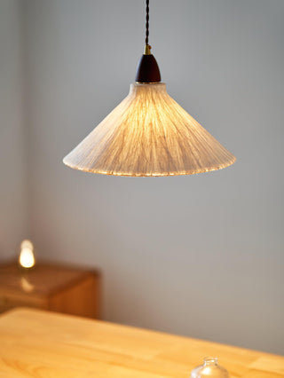 Vellara Papier & Bois Pendentif Lampe