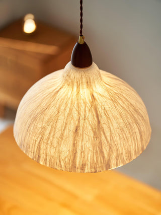Vellara Papier & Bois Pendentif Lampe