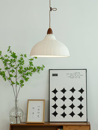Vellara Papier & Bois Pendentif Lampe