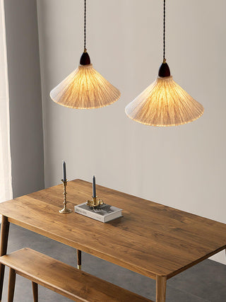 Vellara Papier & Bois Pendentif Lampe
