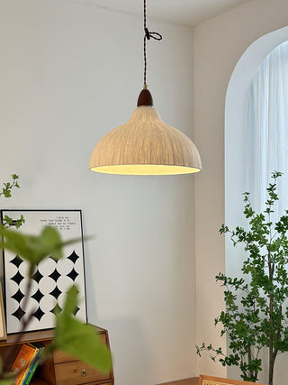 Vellara Papier & Bois Pendentif Lampe