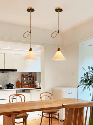 Vellara Papier & Bois Pendentif Lampe