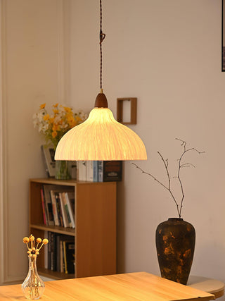 Vellara Papier & Bois Pendentif Lampe