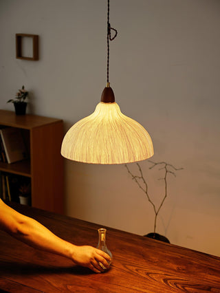 Vellara Papier & Bois Pendentif Lampe