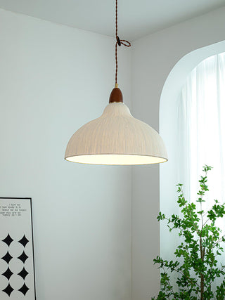 Vellara Papier & Bois Pendentif Lampe