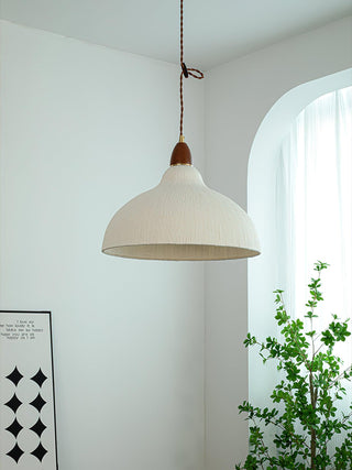Vellara Papier & Bois Pendentif Lampe