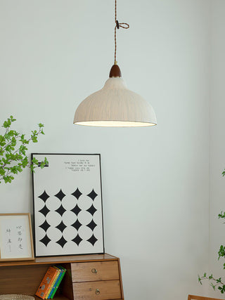 Vellara Papier & Bois Pendentif Lampe