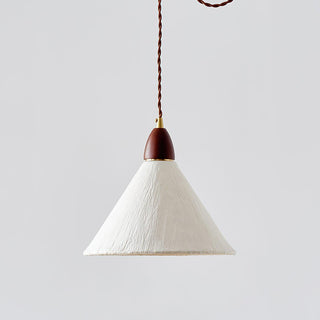 Vellara Papier & Bois Pendentif Lampe