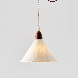 Vellara Papier & Bois Pendentif Lampe