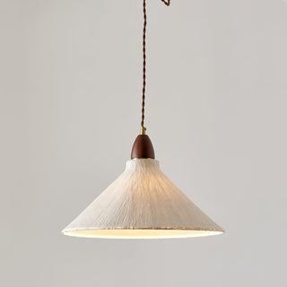 Vellara Papier & Bois Pendentif Lampe