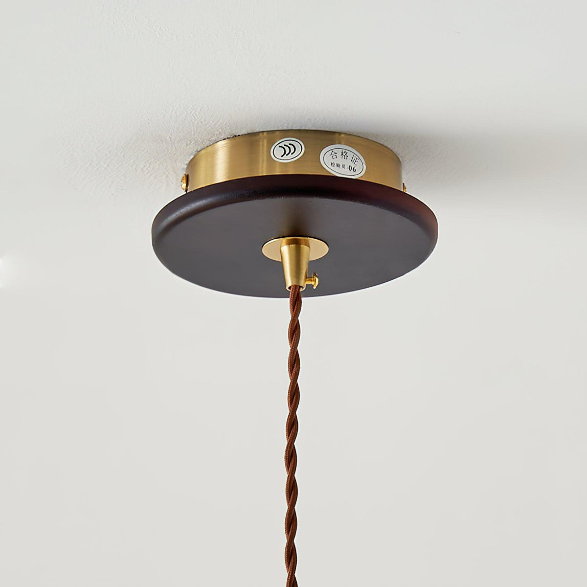 Vellara Papier & Bois Pendentif Lampe