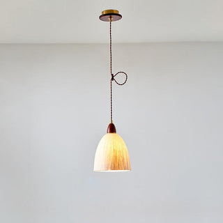 Vellara Papier & Bois Pendentif Lampe