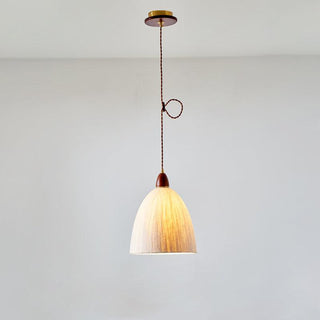 Vellara Papier & Bois Pendentif Lampe