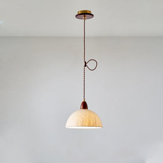 Vellara Papier & Bois Pendentif Lampe