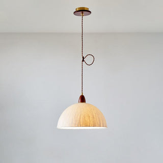 Vellara Papier & Bois Pendentif Lampe