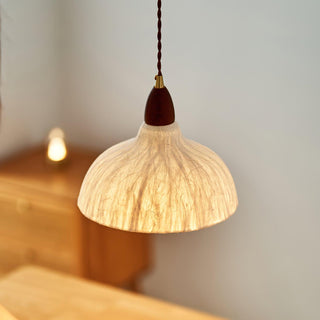 Vellara Papier & Bois Pendentif Lampe
