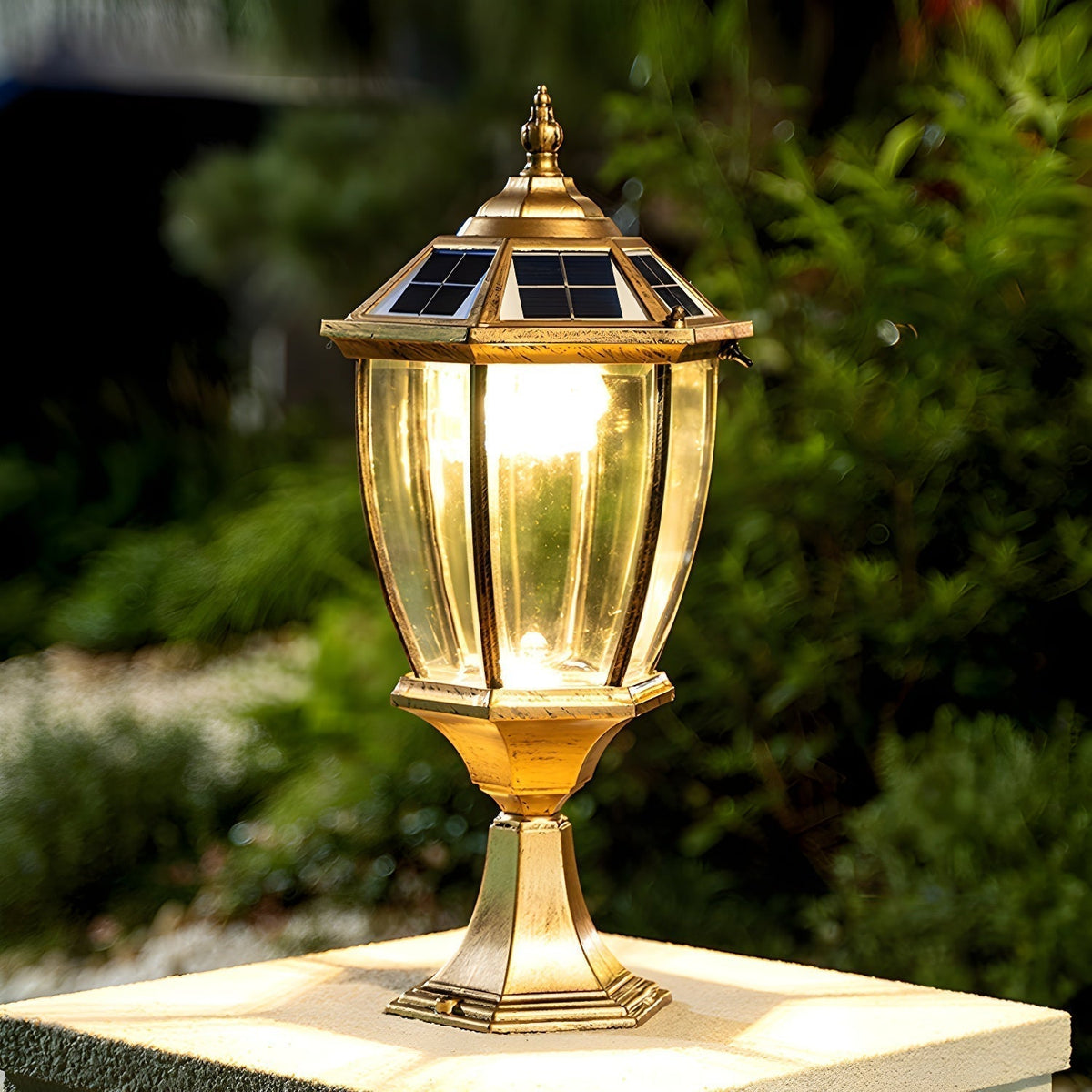 Aldiel Lampe Extérieure Solaire en Verre Unique