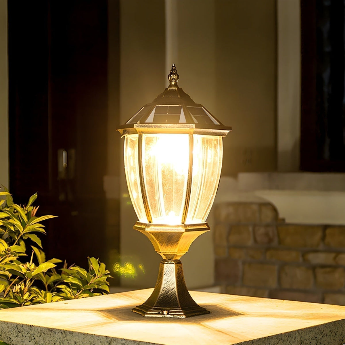 Aldiel Lampe Extérieure Solaire en Verre Unique