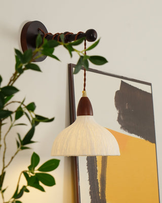 Vitheos Applique Murale en Bois Noyer Naturel Élégante