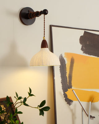 Vitheos Applique Murale en Bois Noyer Naturel Élégante