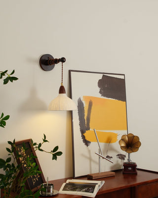 Vitheos Applique Murale en Bois Noyer Naturel Élégante