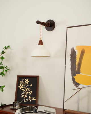 Vitheos Applique Murale en Bois Noyer Naturel Élégante