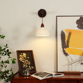Vitheos Applique Murale en Bois Noyer Naturel Élégante