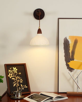 Vitheos Applique Murale en Bois Noyer Naturel Élégante