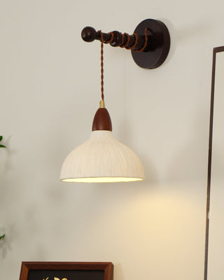 Vitheos Applique Murale en Bois Noyer Naturel Élégante