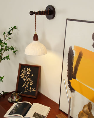 Vitheos Applique Murale en Bois Noyer Naturel Élégante