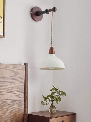 Vitheos Applique Murale en Bois Noyer Naturel Élégante
