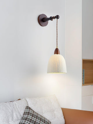 Vitheos Applique Murale en Bois Noyer Naturel Élégante