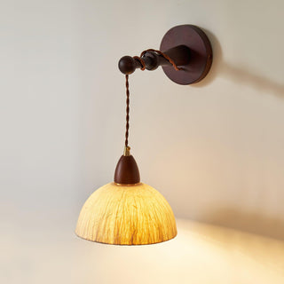 Vitheos Applique Murale en Bois Noyer Naturel Élégante
