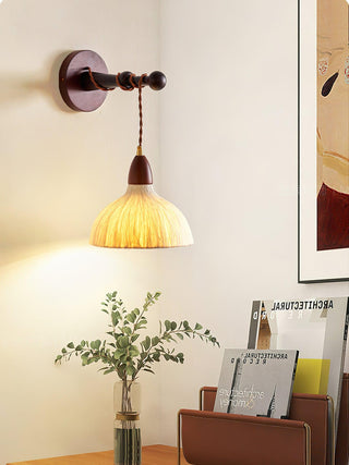 Vitheos Applique Murale en Bois Noyer Naturel Élégante