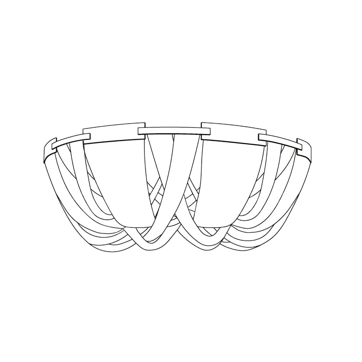 Lucella Plafonnier Frange Chaîne Cadre Nickel