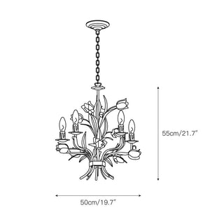 Cacaryra Classique Art Sage Rose Métal Lustre