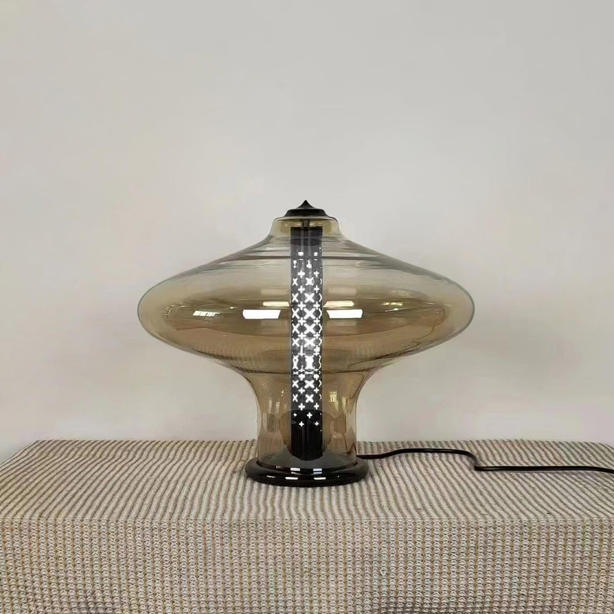 Anthony Lampe de Table en Verre Moderne