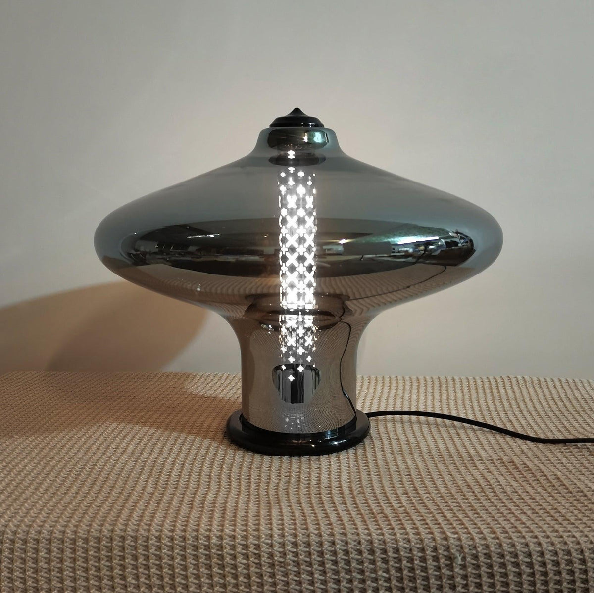 Anthony Lampe de Table en Verre Moderne